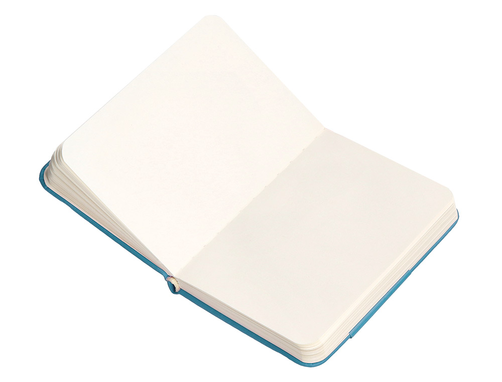 CARNET A7 ANTARTIK NOTES PAPIER UNI IVOIRE COUVERTURE RIGIDE FERMETURE ELASTIQUE 80 PAGES 80GR COLORIS BLEU CIEL