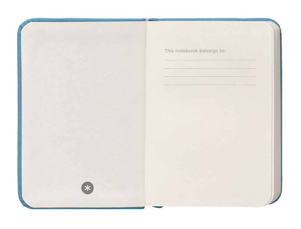 CARNET A7 ANTARTIK NOTES PAPIER UNI IVOIRE COUVERTURE RIGIDE FERMETURE ELASTIQUE 80 PAGES 80GR COLORIS BLEU CIEL