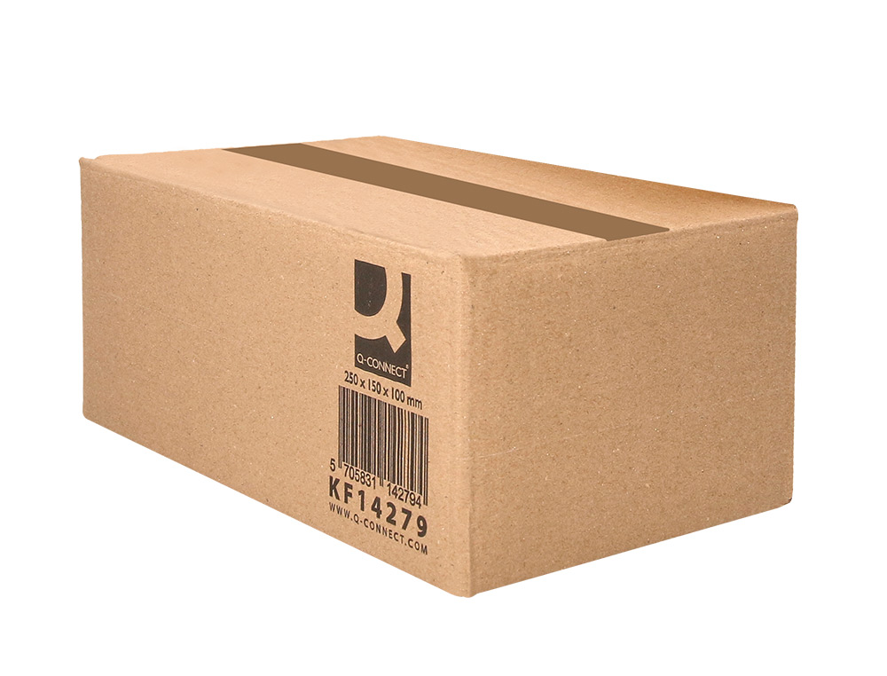 CAISSE AMERICAINE Q-CONNECT CARTON RECYCLE CANNELURE 5MM  250X150X100MM