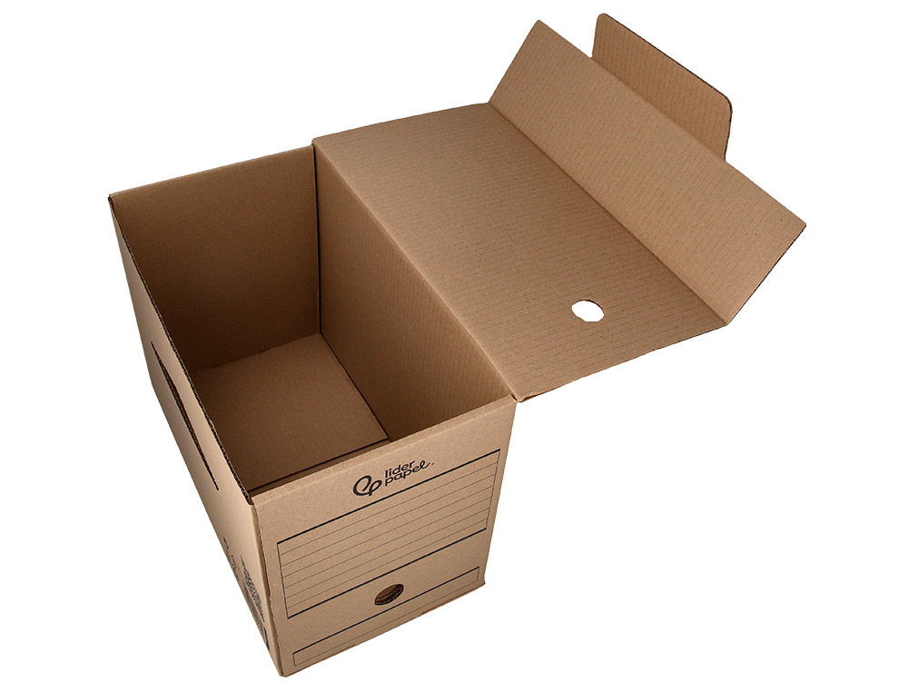 BOITE A ARCHIVES LIDERPAPEL CARTON RECYCLE 400G/M2 DOS    200MM KRAFT 367X200X251MM