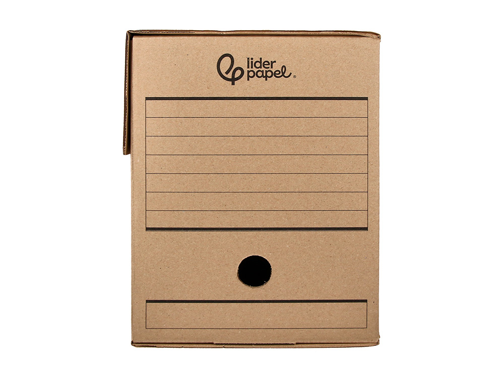 BOITE A ARCHIVES LIDERPAPEL CARTON RECYCLE 400G/M2 DOS    200MM KRAFT 367X200X251MM