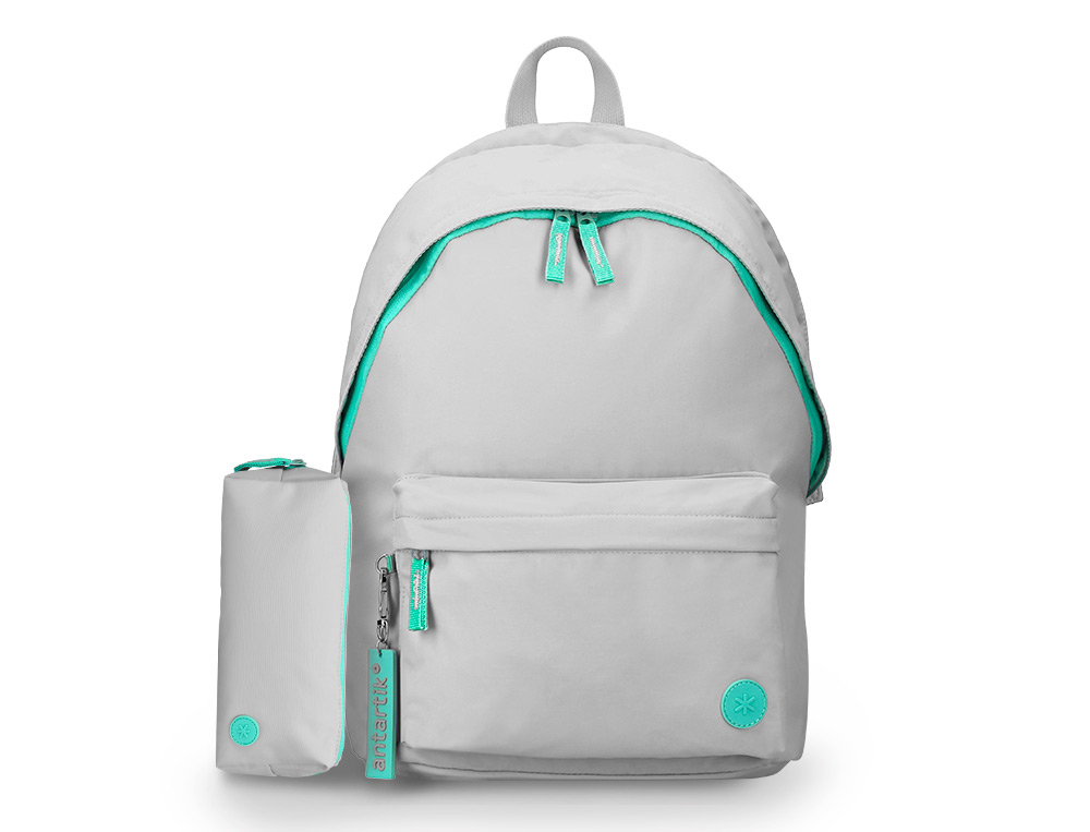 SAC A DOS ANTARTIK 1 COMPARTIMENT MODELE BASIC PACK 20L 420X160X300MM COLORIS GRIS CLAIR