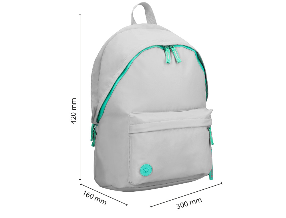 SAC A DOS ANTARTIK 1 COMPARTIMENT MODELE BASIC PACK 20L 420X160X300MM COLORIS GRIS CLAIR