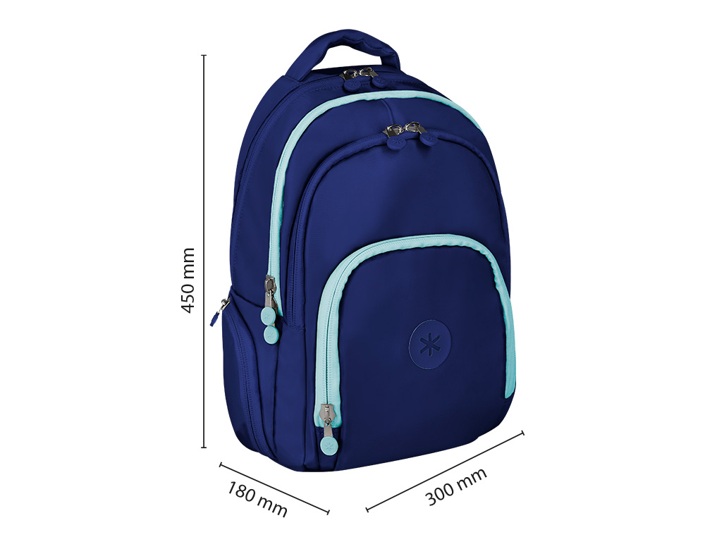SAC A DOS ANTARTIK 4 COMPARTIMENTS MODELE FUSION FLEX 19L 450X180X300MM COLORISBLEU MARINE