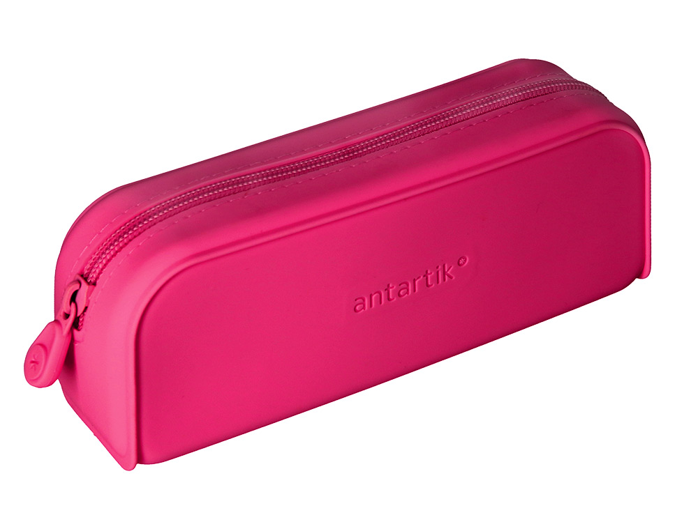 FOURRE-TOUT ANTARTIK RECTANGULAIRE 1 COMPARTIMENT EN SILICONE MODELE PRISMA 185X50X75MM COLORIS FUCHSIA