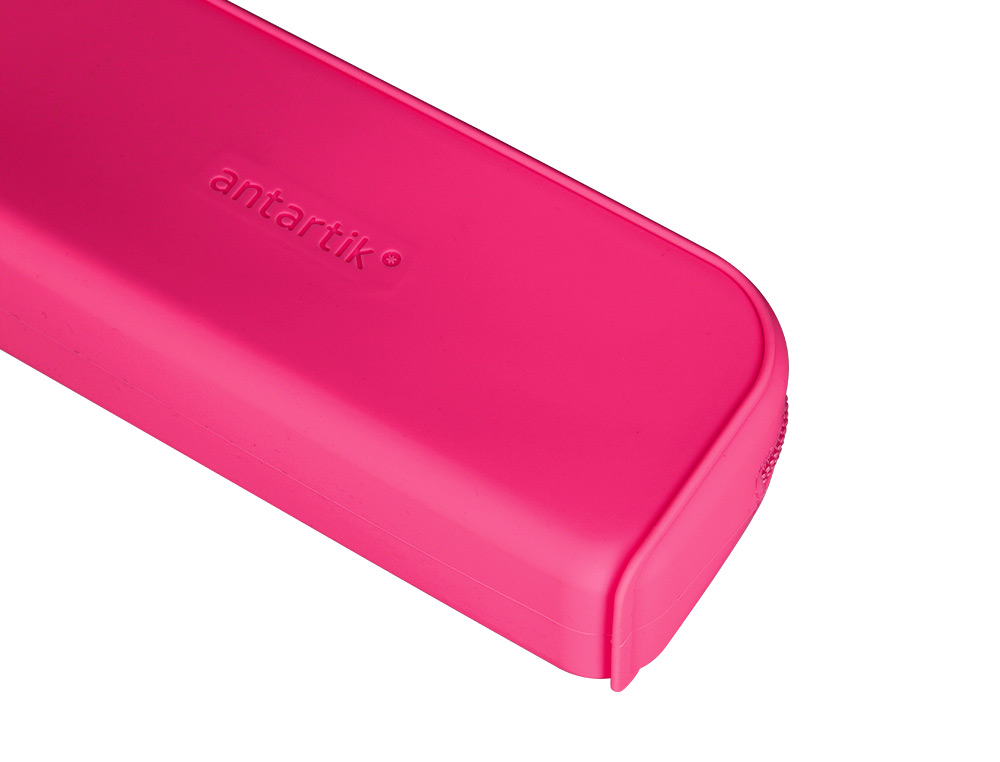 FOURRE-TOUT ANTARTIK RECTANGULAIRE 1 COMPARTIMENT EN SILICONE MODELE PRISMA 185X50X75MM COLORIS FUCHSIA