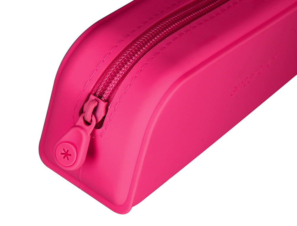 FOURRE-TOUT ANTARTIK RECTANGULAIRE 1 COMPARTIMENT EN SILICONE MODELE PRISMA 185X50X75MM COLORIS FUCHSIA