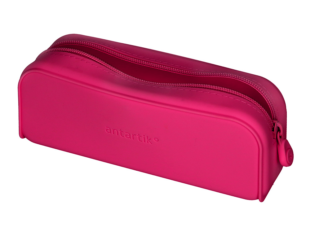 FOURRE-TOUT ANTARTIK RECTANGULAIRE 1 COMPARTIMENT EN SILICONE MODELE PRISMA 185X50X75MM COLORIS FUCHSIA