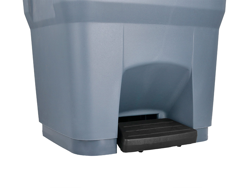 POUBELLE CONTENEUR Q-CONNECT PLASTIQUE AVEC COUVERCLE ET PEDALE CAPACITE 30L DIM 395X395X420MM COLORIS GRIS
