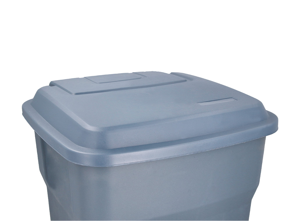 POUBELLE CONTENEUR Q-CONNECT PLASTIQUE AVEC COUVERCLE ET PEDALE CAPACITE 30L DIM 395X395X420MM COLORIS GRIS