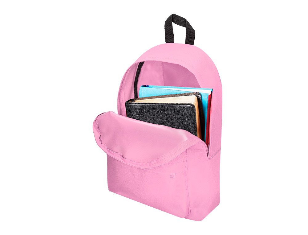 SAC A DOS LIDERPAPEL 1 COMPARTIMENT 40X12,5X30CM     COLORIS ROSE
