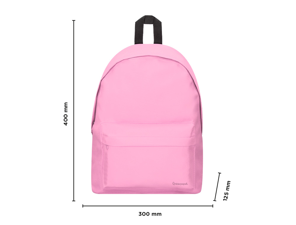 SAC A DOS LIDERPAPEL 1 COMPARTIMENT 40X12,5X30CM     COLORIS ROSE
