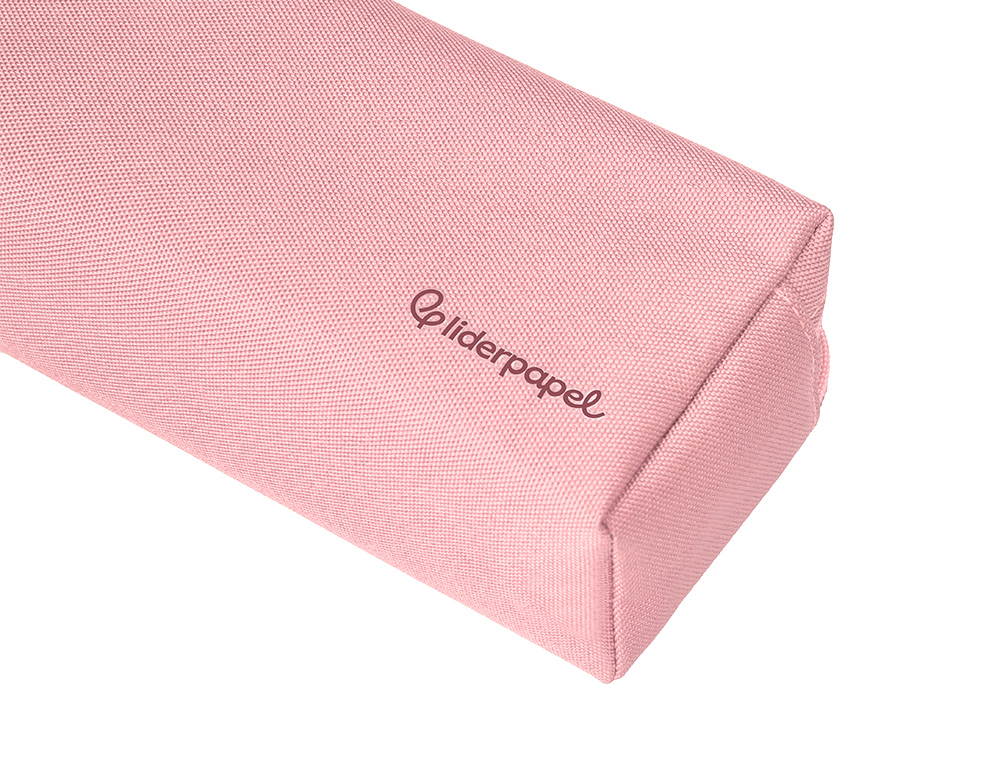 FOURRE-TOUT LIDERPAPEL RECTANGULAIRE 2 COMPARTIMENTS ANSE DE PREHENSION 21X8CM COLORIS ROSE