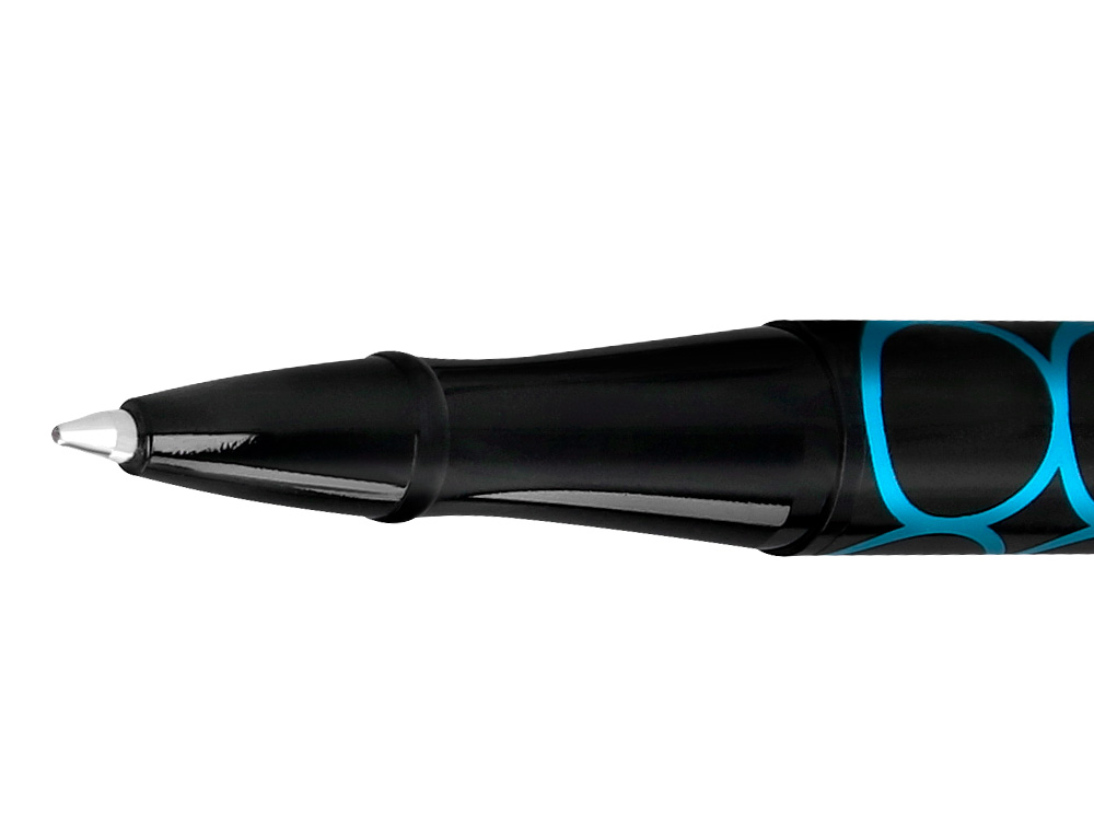 STYLO-BILLE BELIUS LEGACY ALUMINIUM ENCRE BLEUE DESIGN CERCLES BLEUX CORPS NOIR BOITE DESIGN