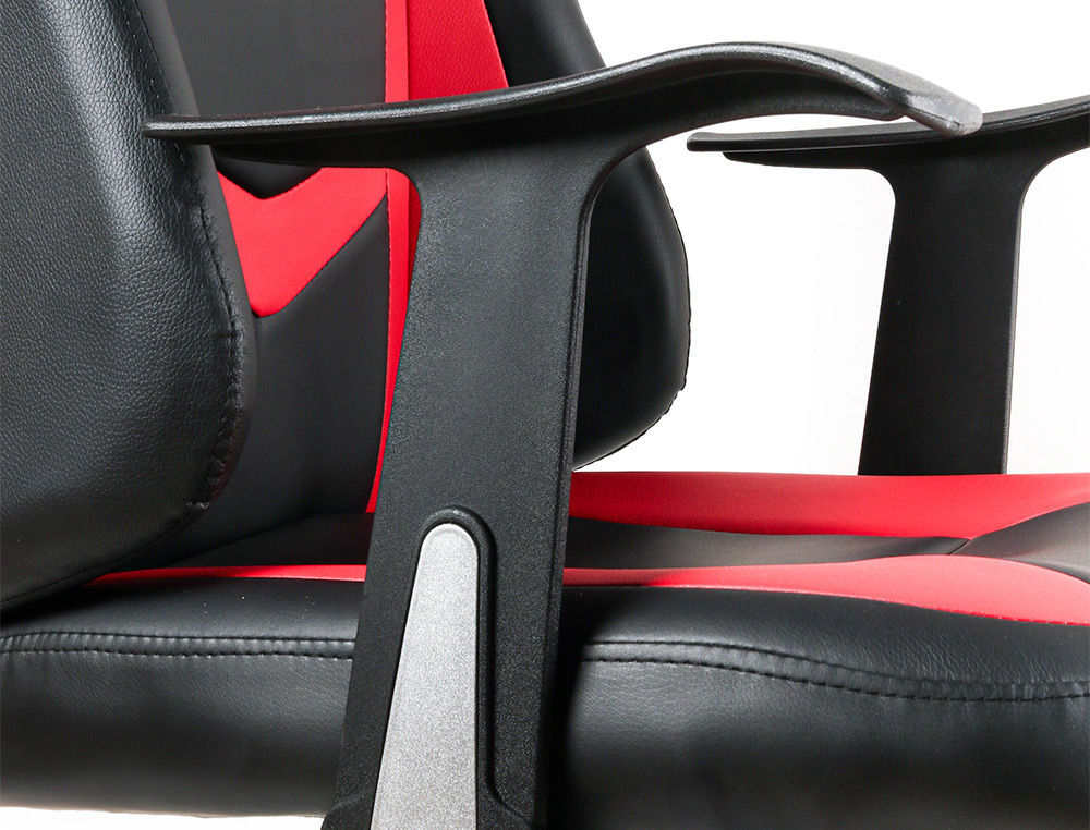 CHAISE GAMING Q-CONNECT ORVIETO SIMIL CUIR BASE METALLIQUE  HAUT MAX 1200 LARG 500 PROF   510MM ROUES PREMIUM NOIR-ROUGE