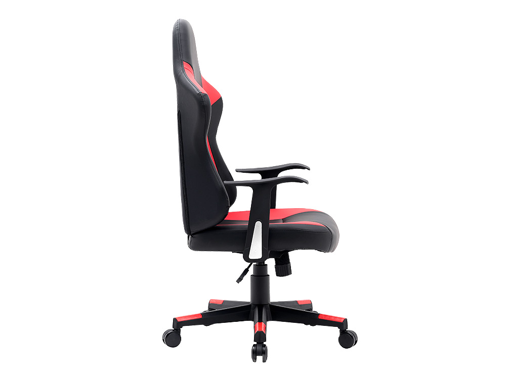 CHAISE GAMING Q-CONNECT ORVIETO SIMIL CUIR BASE METALLIQUE  HAUT MAX 1200 LARG 500 PROF   510MM ROUES PREMIUM NOIR-ROUGE