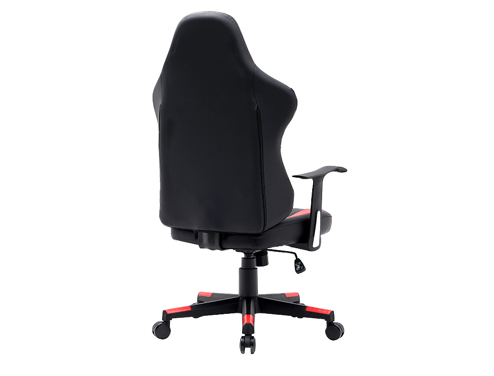 CHAISE GAMING Q-CONNECT ORVIETO SIMIL CUIR BASE METALLIQUE  HAUT MAX 1200 LARG 500 PROF   510MM ROUES PREMIUM NOIR-ROUGE