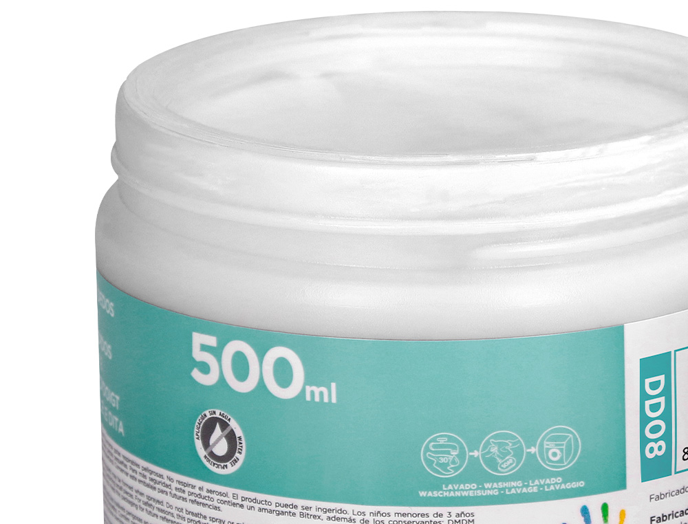 PEINTURE AU DOIGT LIDERPAPEL FLACON 500 ML COLORIS BLANC