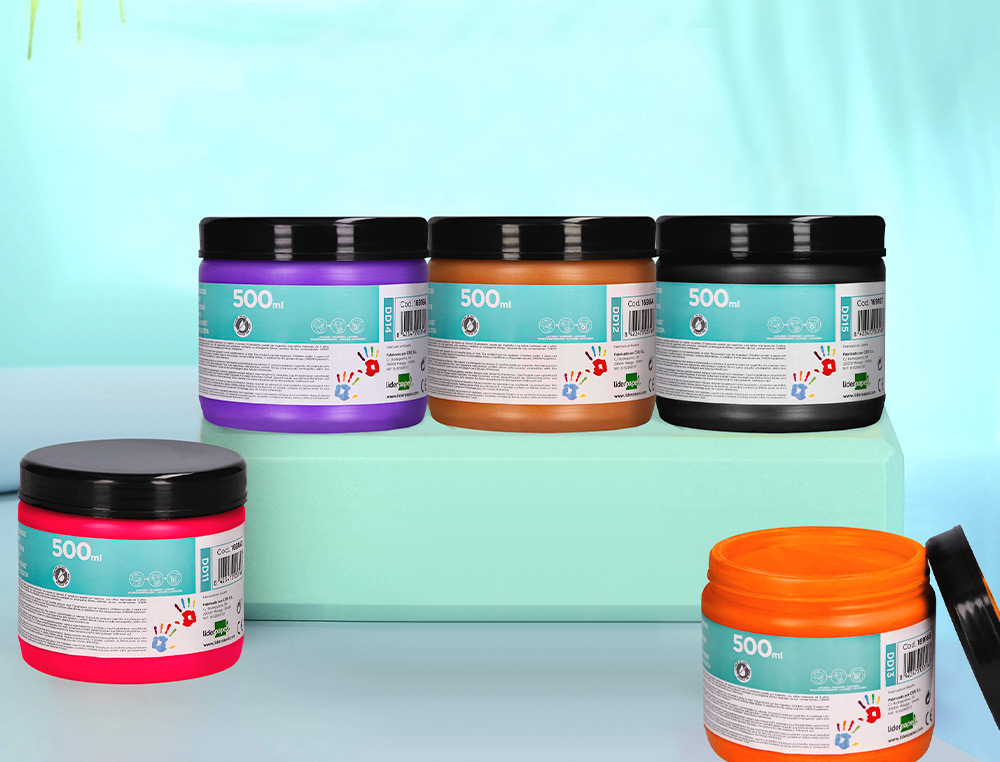 PEINTURE AU DOIGT LIDERPAPEL FLACON 500 ML COLORIS NOIR