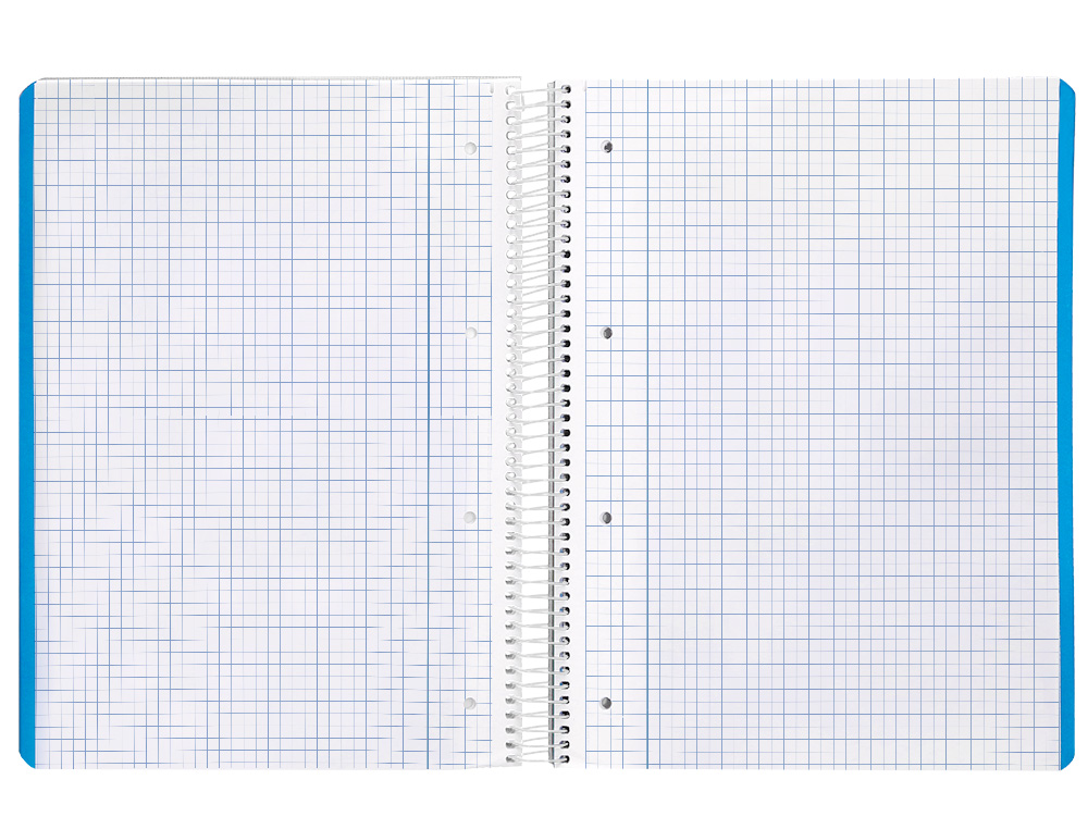 CAHIER SPIRALE LIDERPAPEL A4 SERIE SMART COUVERTURE        CARTONNEE SOUPLE 80F 75G/M2   5X5MM DOUBLE MARGE 4 TROUS