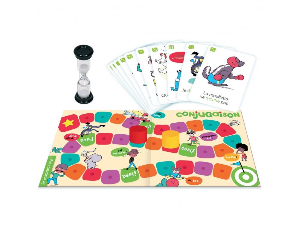 FRANCAIS NATHAN JE COMPRENDS TOUT CONJUGAISON DU CE2 AU CM2 80 CARTES 1 PLATEAU 2 PIONS 2 A 4 JOUEURS