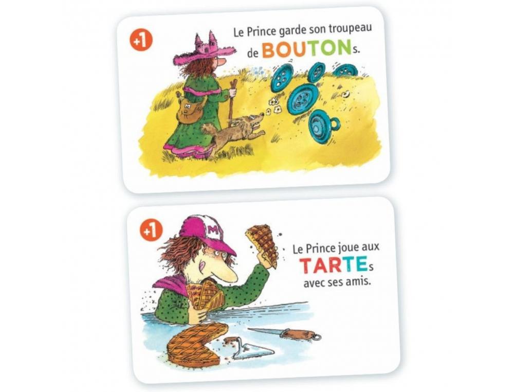 FRANCAIS NATHAM LE PRINCE DE MOTORDU JEU DE CARTES ASSEMBLER LES SYLLABES 32 CARTES SYLLABES 10 CARTES