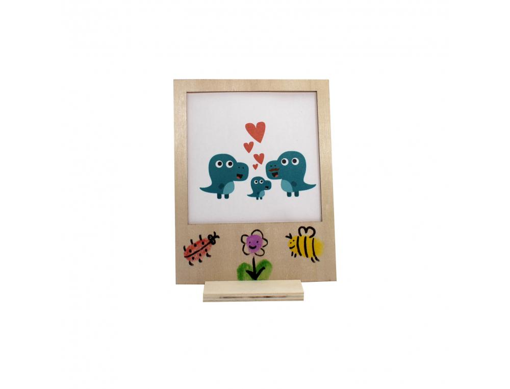LOT CADRES PHOTO LOOLIPO BOIS A DECORER 13X10 CM 6 UNITES