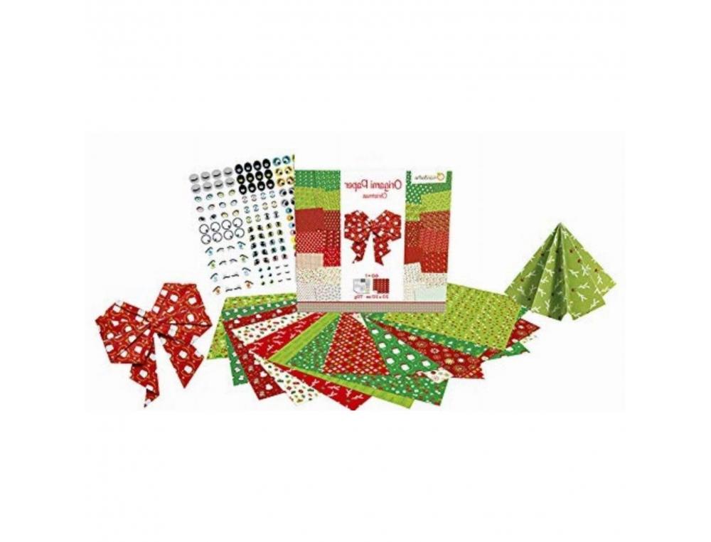 PAPIER ORIGAMI AVENUE MANDARINE DOUBLE FACE/UNI 20X20CM NOEL PAQUET 60 FEUILLES