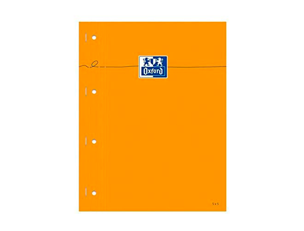 BLOC BUREAU OXFORD A4+ 210X320MM PAPIER VÉLIN SURFIN PERFORÉ DÉTACHABLE COUVERTURE ENVELOPPANTE 80F 80G ORANGE