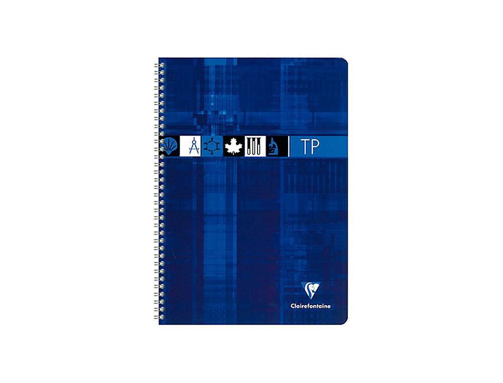 CAHIER CLAIREFONTAINE TRAVAUX PRATIQUES RELIURE INTGRALE PAPIER VLIN A4+ 24X32CM 80 PAGES 40 SYS/40 UNIES 90G