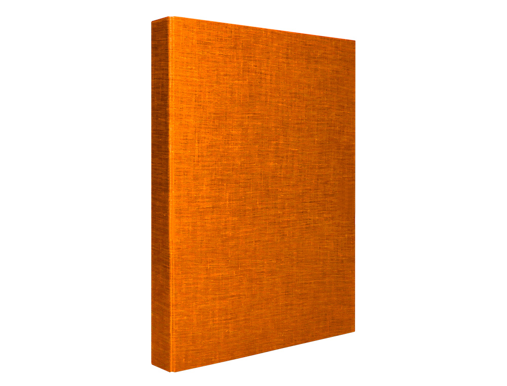 CLASSEUR LIDERPAPEL 4 ANNEAUX RONDS 25MM A4+ CARTON REMBORDÉ PAPER COAT COLORIS ORANGE