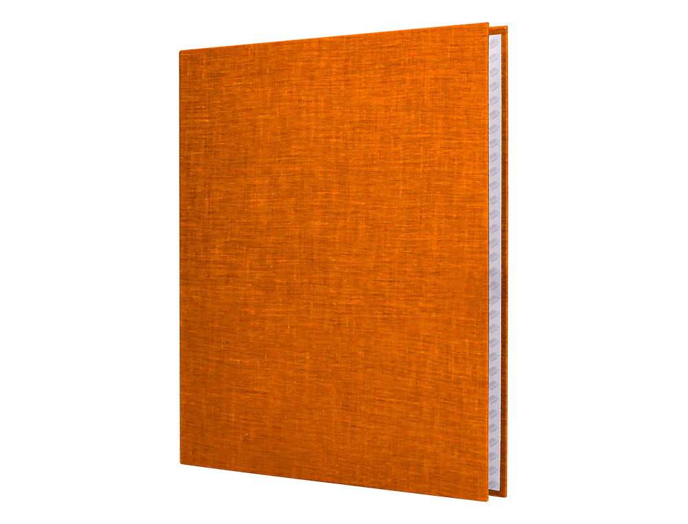 CLASSEUR LIDERPAPEL 4 ANNEAUX RONDS 25MM A4+ CARTON REMBORDÉ PAPER COAT COLORIS ORANGE