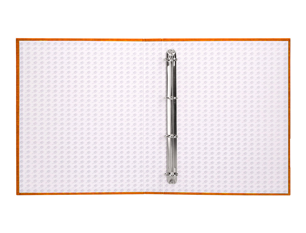 CLASSEUR LIDERPAPEL 4 ANNEAUX RONDS 25MM A4+ CARTON REMBORDÉ PAPER COAT COLORIS ORANGE