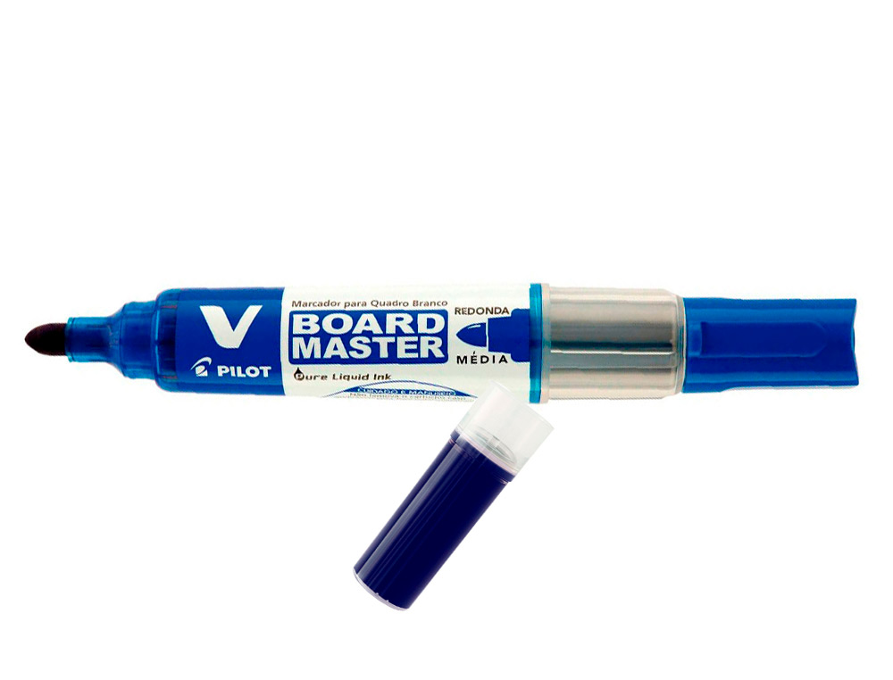 RECHARGE PILOT WBS-VS POUR MARQUEURS V BOARD MASTER TRAC 2MM ENCRE LIQUIDE BASE ALCOOL COULEURS VIVES BLEU