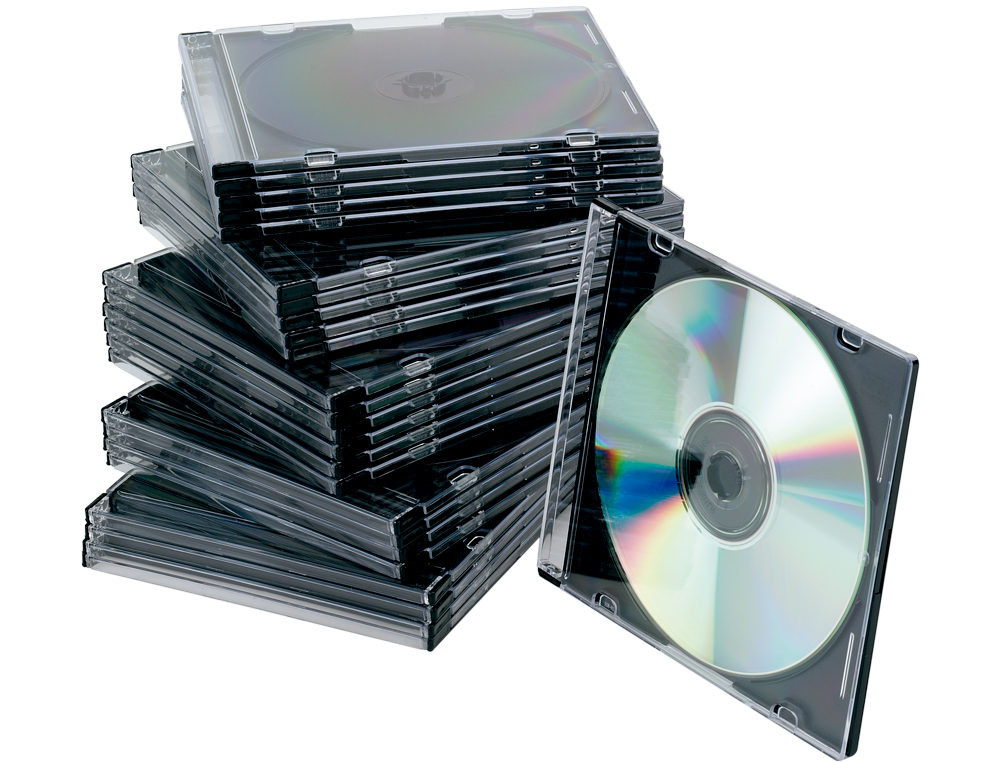 BOTIER CD/DVD Q-CONNECT SLIM COLORIS NOIR BOTE 25 UNITS