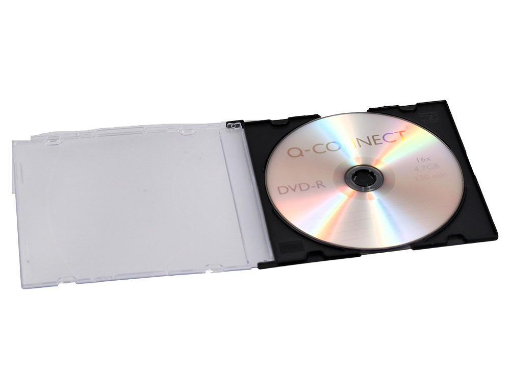 BOTIER CD/DVD Q-CONNECT SLIM COLORIS NOIR BOTE 25 UNITS