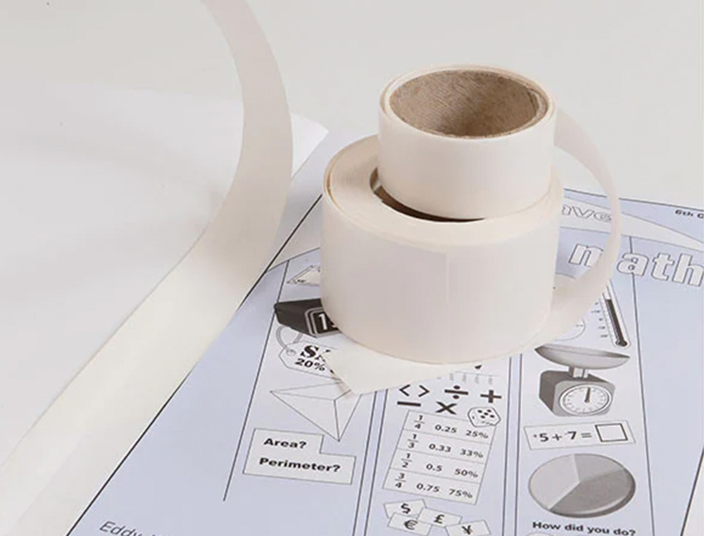 RUBAN RÉPARATION RYCO ADHÉSIF OPAQUE EXTRA BLANC 680 MICRONS DÉVIDOIR 50MX20MM