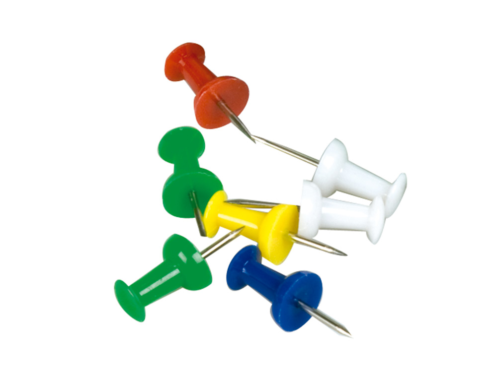 PUNAISE Q-CONNECT PINGLE MMO COLORIS ASSORTIS BOTE 25 UNITS