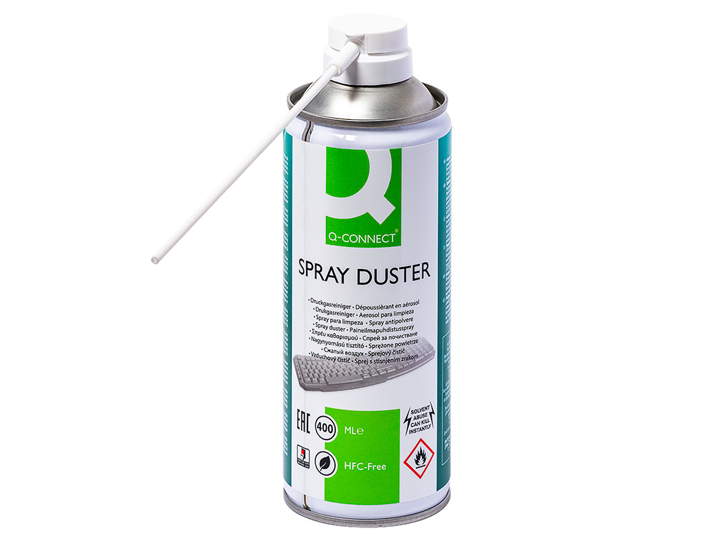 VAPORISATEUR Q-CONNECT DPOUSSIRANT UNIVERSEL GAZ SEC SANS HFC COLOGIQUE AROSOL 400ML