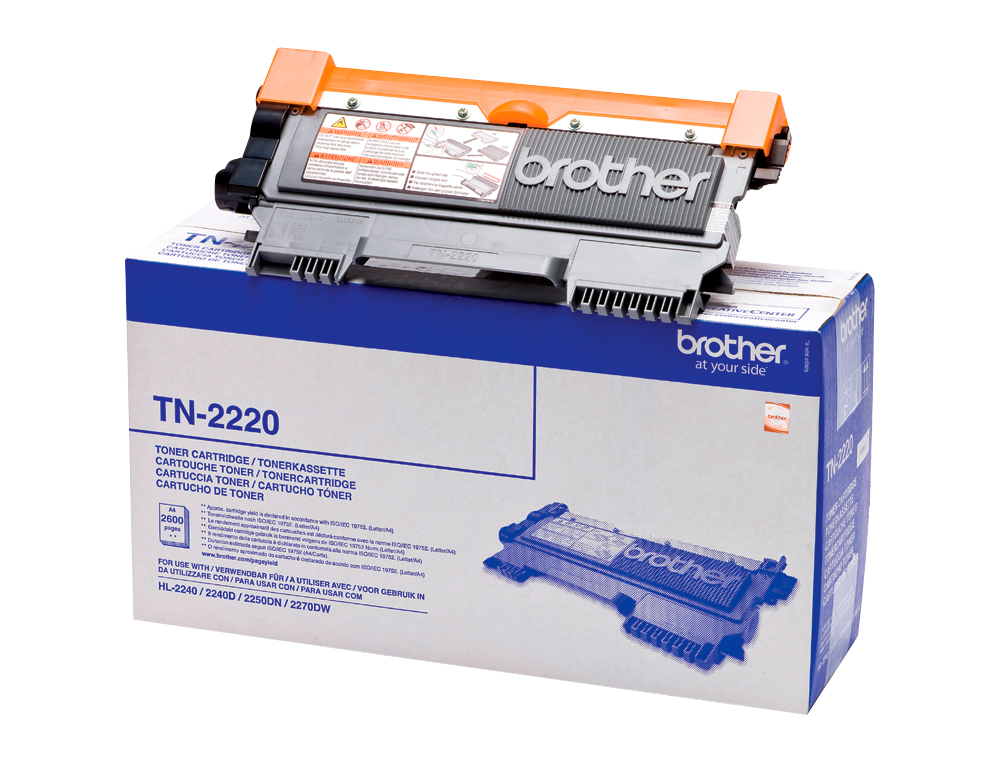TONER LASER BROTHER TN2220 COULEUR NOIR HAUTE CAPACITÉ 2600P