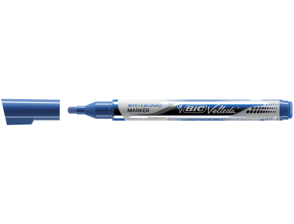 MARQUEUR BIC VELLEDA POCKET EFFAÇABLE POINTE OGIVE TRACÉ 3MM ENCRE LIQUIDE BASE ALCOOL FORMAT POCHE BLEU