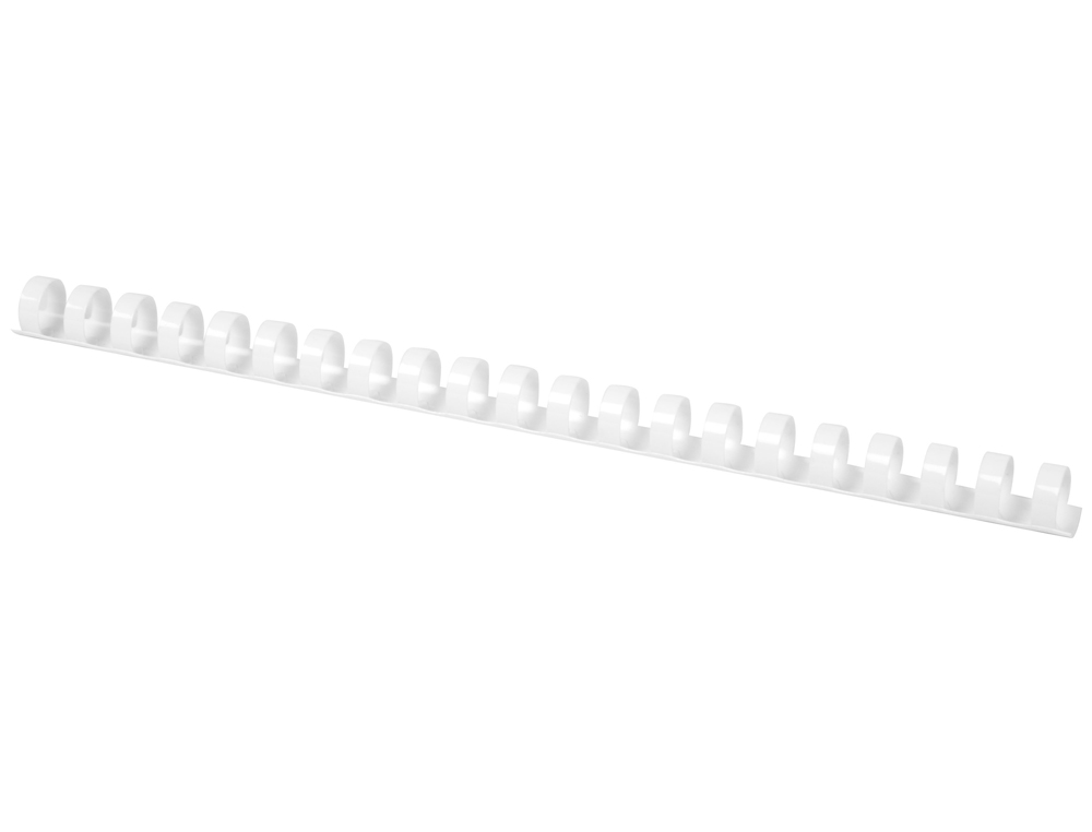 ANNEAU PLASTIQUE À RELIER Q-CONNECT CAPACITÉ 120F 16MM DIAMÈTRE COLORIS BLANC BOÎTE 50 UNITÉS