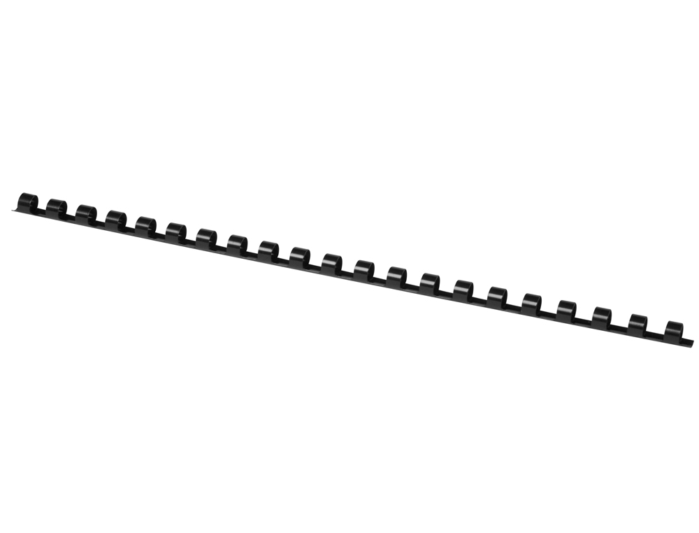 ANNEAU PLASTIQUE À RELIER Q-CONNECT CAPACITÉ 40F 8MM DIAMÈTRE COLORIS NOIR BOÎTE 100 UNITÉS