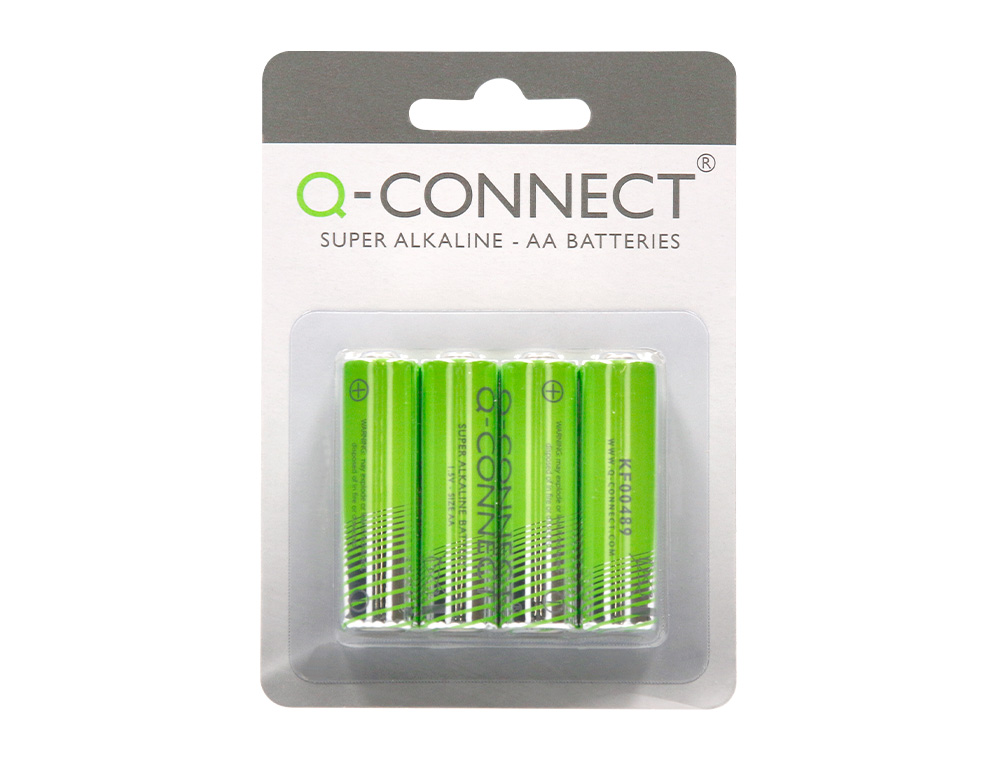 PILE Q-CONNECT ÉCONOMIQUE CAPACITÉ 1.5V I.C.E. LR06 TAILLE AA BLISTER 4 UNITÉS