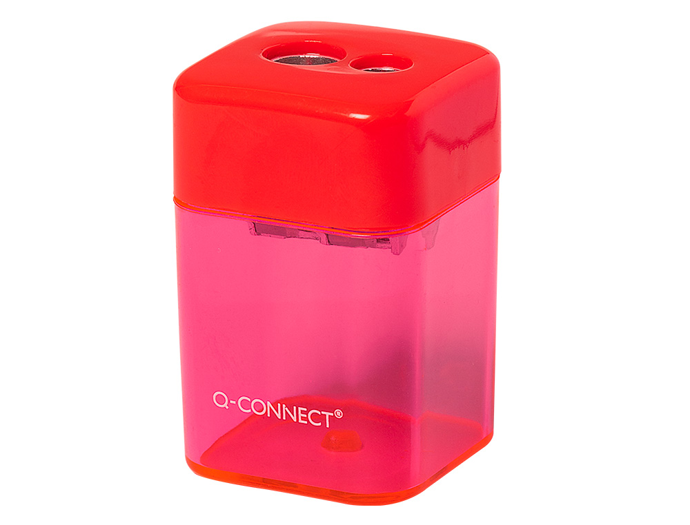TAILLE-CRAYON Q-CONNECT CONOMIQUE RSERVOIR PLASTIQUE TRANSPARENT 2 USAGES