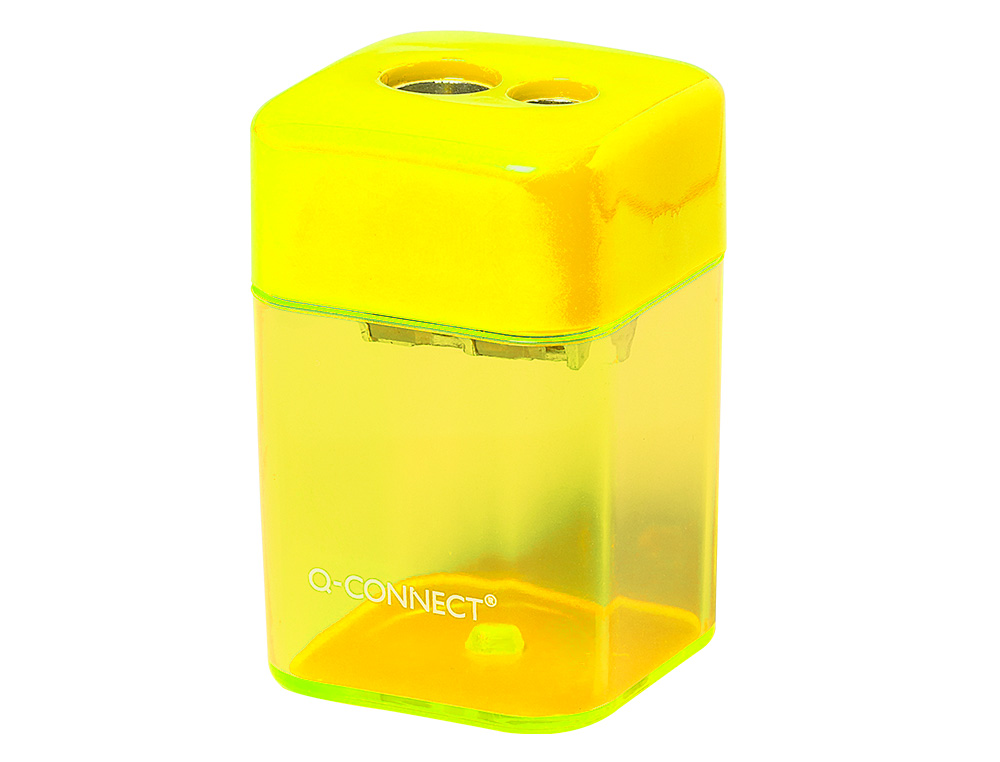 TAILLE-CRAYON Q-CONNECT CONOMIQUE RSERVOIR PLASTIQUE TRANSPARENT 2 USAGES
