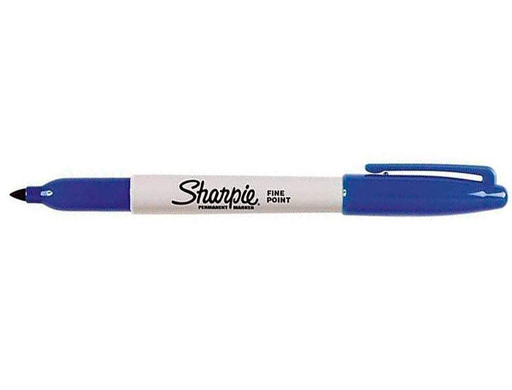 MARQUEUR SHARPIE PERMANENT POINTE OGIVE FINE 0.9MM SÈCHE RAPIDEMENT COLORIS BLEU