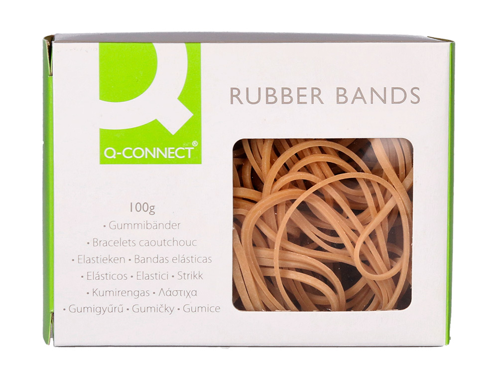 BRACELET CAOUTCHOUC Q-CONNECT N.15 150X2MM BOTE FENTRE 100G
