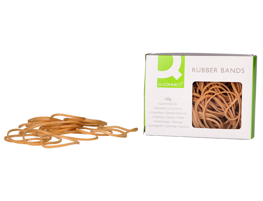 BRACELET CAOUTCHOUC Q-CONNECT N.15 150X2MM BOTE FENTRE 100G