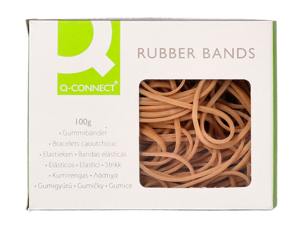 BRACELET CAOUTCHOUC Q-CONNECT N.12.5 125X9MM BOÎTE FENÊTRE 100G